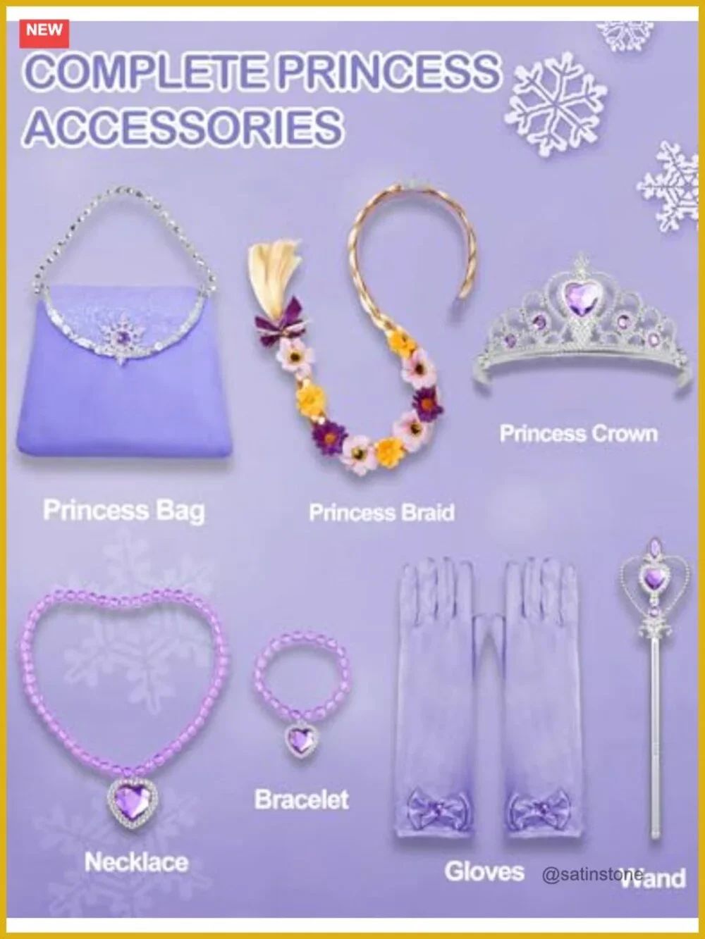 Light Up Princess Dress Costume with Accessories for Girls Ages 3-8